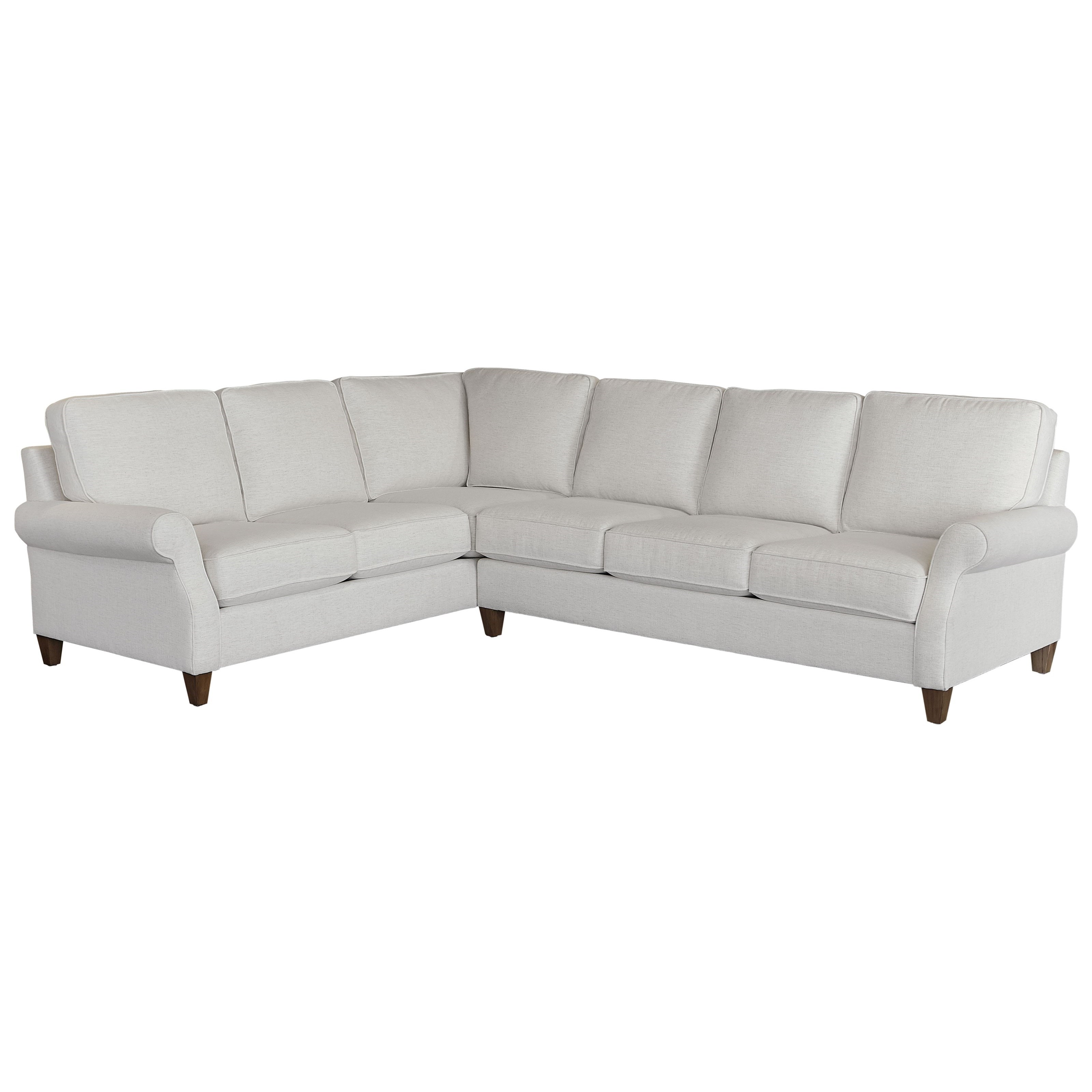 Bassett Davenport Transitional 2Piece Sectional with Memory Foam